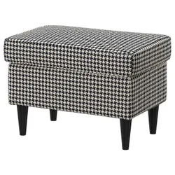 IKEA STRANDMON  Подставка для ног, Vibberbo черный / бежевый (904.569.67)