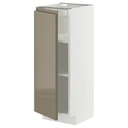 IKEA METOD(495.768.83) ST/полки, белый/voxtorp Gloss Dark -Brown