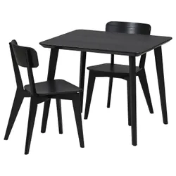 IKEA LISABO / LISABO(495.450.90) стіл та 2 стільці, чорний/чорний