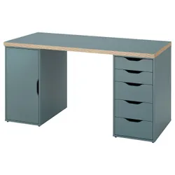 IKEA LAGKAPTEN / ALEX(095.235.18) рабочий стол, серо-бирюзовый/черный