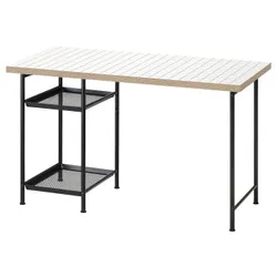 IKEA LAGKAPTEN / SPÄND(995.636.42) рабочий стол, Белый антрацит/черный