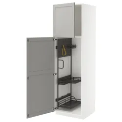 IKEA METOD(195.738.43) High Cabinet/Interior Inn, Biały/Lerhyttan Light Grey