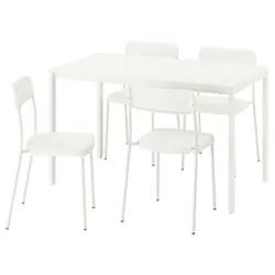 IKEA VIHALS / VIHALS(195.899.38) Стол и 4 стула, Белый белый/белый