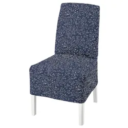 IKEA BERGMUND(993.845.51) стул средней длины с чехлом, белый / Райран темно-синий