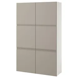 IKEA BESTÅ(995.693.52) Комбинация с дверями, Белый Hammarsmed/Beige