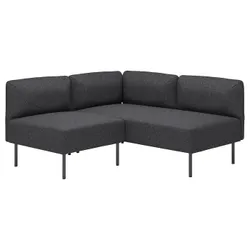 IKEA LILLEHEM(395.363.07) Модульный угловой диван, 2 человека, Gunnared темно -серый/металл