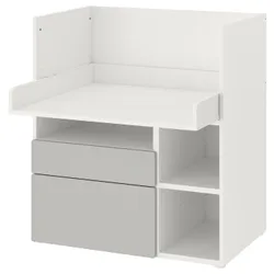 IKEA SMÅSTAD(193.922.58) стол письменный, белый серый / с 2 ящиками