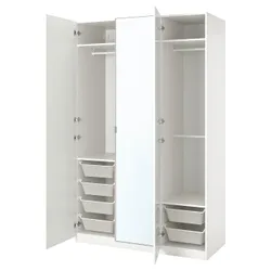 IKEA PAX / FARDAL/ÅHEIM(893.361.60) комбінований гардероб, глянцевий білий/дзеркало