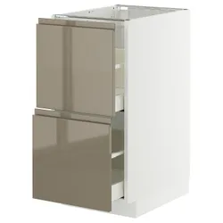 IKEA METOD / MAXIMERA(595.768.87) STJ 2FR/2W смотрит, белый/voxtorp Gloss Dark -Brown