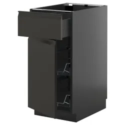 IKEA METOD / KNIVSHULT(595.887.72) Шафа STJ/Кошик DR/SZUF/DOWER, Чарнозарій/upplöv матовий антрацит