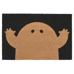 IKEA KUSTFYR(405.995.63) килимок, Шаблон дух чорний/природний