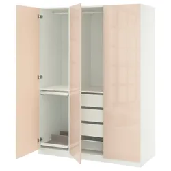 IKEA PAX / FARDAL(195.967.50) Комбинация гардероба, Белый/свет -оранж