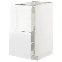 IKEA METOD / MAXIMERA (292.540.44) sz stj 2fr / 2in szu, білий / Voxtorp глянцевий / білий