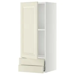 IKEA METOD / MAXIMERA(694.607.30) навесной шкаф, дверь/2 ящика, белый/кремовый Бодбин