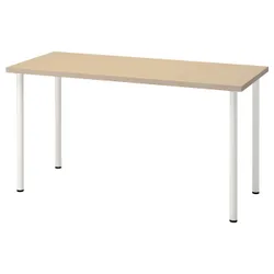 IKEA MÅLSKYTT / ADILS(294.177.48) стол письменный, береза / белый