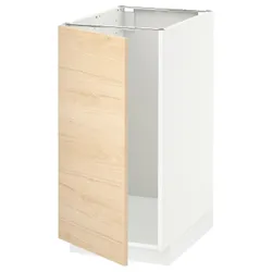 IKEA METOD (094.661.98) кабінет stj. для раковини / сорт. відходи, білий / Askersund світлий попелястий малюнок