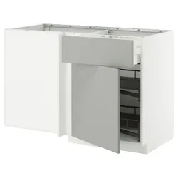 IKEA METOD / MAXIMERA(995.852.86) Угловой шкаф св. от выхода SZE и WN, Biały/Havstorp Light Grey