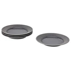 IKEA STRIMMIG(405.056.49) тарілка, сірий керамічний посуд