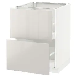 IKEA METOD / MAXIMERA(991.417.94) sz stj 2fr / 2in szu, білий / Ringhult світло-сірий