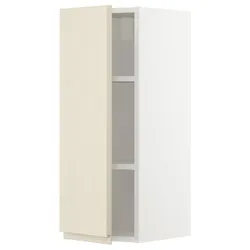 IKEA METOD(494.665.73) навесной шкаф с полками, белый / Воксторп глянцевый светло-бежевый