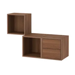 IKEA EKET(495.688.35) комбинация висящих шкафов, орех