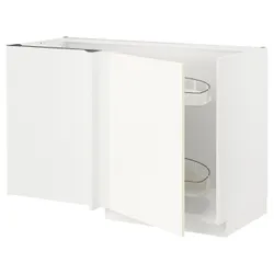IKEA METOD(595.072.38) кутова нижня шафа з високою полицею, білий/Вальстена білий