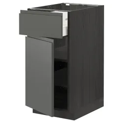 IKEA METOD / MAXIMERA(894.593.54) шкаф stj szu / дверь, черный/Воксторп темно-серый