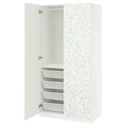 IKEA PAX / LINNABERG(595.726.72) Комбинация гардероба, белый/рисунок