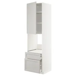 IKEA METOD / MAXIMERA(794.643.08) in sz n pie dr / 2fr / śre / w szu, белый/лерхиттан светло-серый