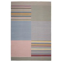 IKEA BUDDINGE(105.141.79) плоский тканый ковер, многоцветный/полосатый узор ручной работы