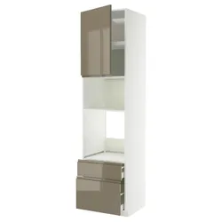 IKEA METOD / MAXIMERA(295.769.21) W пиріг/mikr z drz/2 смоктати, білий/Voxtorp Gloss Dark -brown