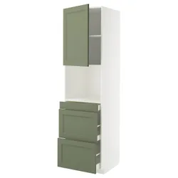 IKEA METOD / MAXIMERA(595.179.06) Sza до micr Dors dozw/3szu, Biały/Axstad Greya -green