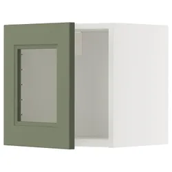 IKEA METOD(395.176.67) шкаф как дверь/стекло, Biały/Axstad Greya -green
