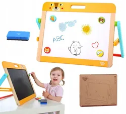 Tooky TOY 2в1 магнітна дошка, освітня дошка для дітей, магніти