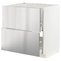 IKEA METOD / MAXIMERA (193.298.70) 2 шт + 2 шт / 2 шт, белый / варста нержавеющая сталь