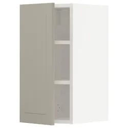 IKEA METOD (494.545.89) навісна шафа з полицями, білий / Stensund beige