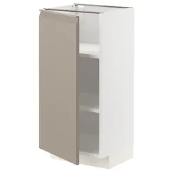IKEA METOD(194.920.45) шафа/полиці, білий/Upplöv матовий темно-бежевий