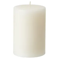 IKEA JÄMLIK(505.022.78) блочна ароматична свічка, ванільний/світло-бежевий