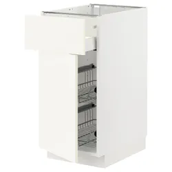 IKEA METOD / MAXIMERA(295.071.88) нижня шафа/кошик для сміття/шухляди/дверцята, білий/Вальстена білий