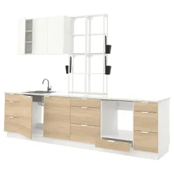 IKEA ENHET(293.378.60) кухня, білий/імітація білий дуб