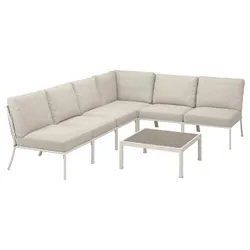IKEA SEGERÖN(895.776.92) 5 человек, снаружи, белый/бежевый/фрон/дувхольмен бежевый