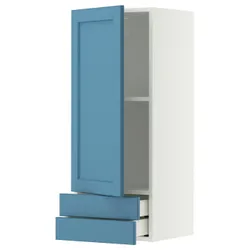IKEA METOD / MAXIMERA(196.013.89) настінна шафа, двері/2 ящики, Biały/Lerhyttan Blue