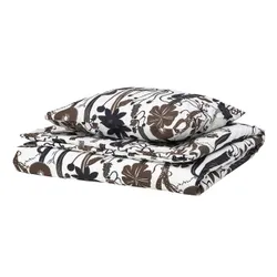 IKEA LUNDSKAFTING(006.063.58) воздуховоды и наволочка, белый/черный/коричневый