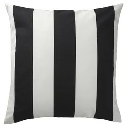 IKEA SLÅNHÖSTMAL(905.996.31) наволочка, Черный белый/полосатый рисунок