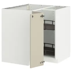 IKEA METOD(795.846.12) Угловой шкаф с каруселем, белый/havstorp beige