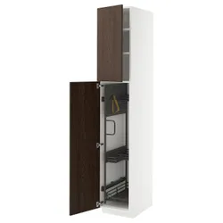 IKEA METOD(395.738.80) High Cabinet/Interior Inn, Белый/синарп коричневый