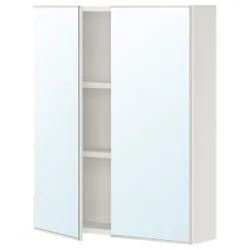 IKEA ENHET(393.236.69) шафа з дзеркалом і дверцятами, білий