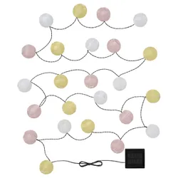 IKEA SOLVINDEN(406.151.72) Светодиодная гирлянда, 24 лампочки., солнечный шар/желто-розовый