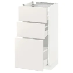 IKEA METOD / MAXIMERA (590.521.29) стоячий шкаф с 3 ящиками, белый / Веддинге белый