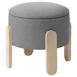 IKEA FÖRLUNDA(605.702.43) пуф, с серым контейнером/тонерудом